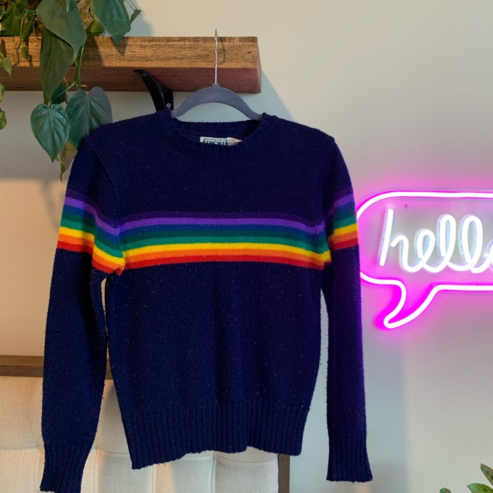 Vintage rainbow striped sweater